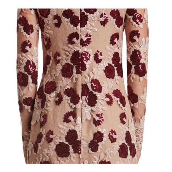 Dress The Population Stephanie Sequin Cocktail Embroidered Mini Dress Size S - Picture 8 of 12